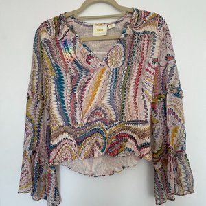 Trippy Fun Anthropologie Blouse